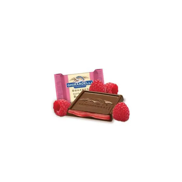 Ghirardelli Dark Chocolate Squares with Raspberry Filling 5-Ounce Bags: 6-Piece Box