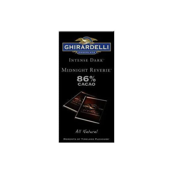 Ghirardelli Intense Dark Chocolate 3.17-Ounce Bars - 86% Midnight Reverie: 12-Piece Caddy