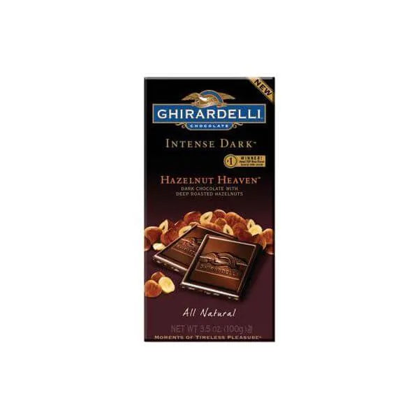 Ghirardelli Intense Dark Chocolate 3.5-Ounce Bars - Hazelnut Heaven: 12-Piece Caddy