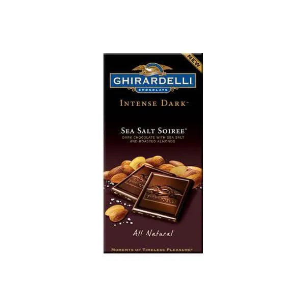 Ghirardelli Intense Dark Chocolate 3.5-Ounce Bars - Sea Salt Soiree: 12-Piece Caddy