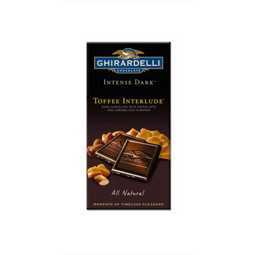 Ghirardelli Intense Dark Chocolate 3.5-Ounce Bars - Toffee Interlude: 12-Piece Caddy