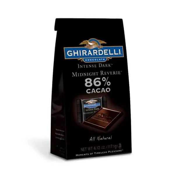 Ghirardelli Intense Dark Chocolate Midnight Reverie Squares 4-Ounce Bags: 6-Piece Box