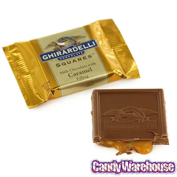 Ghirardelli Milk Chocolate with Caramel Filling Squares: 55-Piece Box