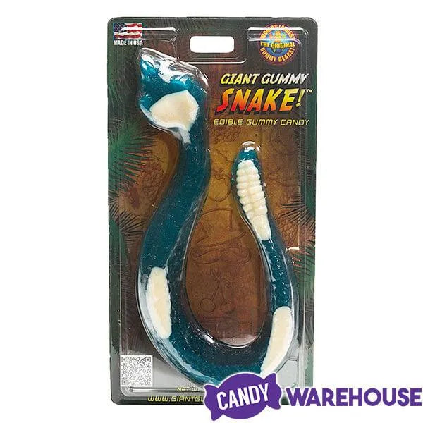 Giant 1-Pound Gummy Snake - Blue Raspberry and Berry Blast