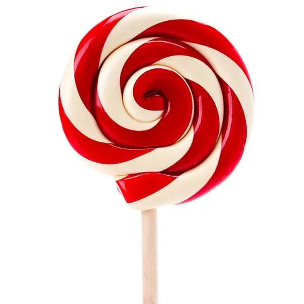 Giant 10-Ounce Red & White Swirl Lollipop in Gift Box