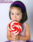 Giant 10-Ounce Red & White Swirl Lollipop in Gift Box