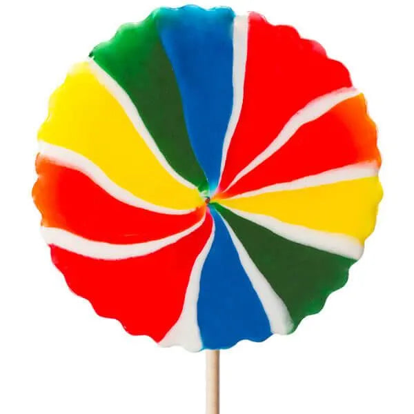 Giant 9-Inch Psychedelic Rainbow Swirl Lollipop