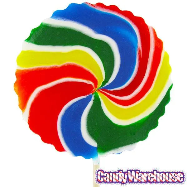 Giant 9-Inch Psychedelic Rainbow Swirl Lollipop