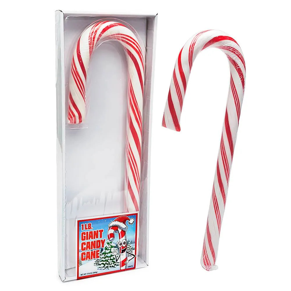 Giant Candy Cane: 1-Pound Peppermint Big Candy Cane