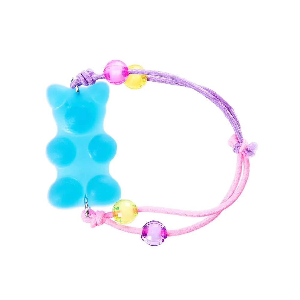 Giant Gummy Bear Elastic Bracelet - Blue