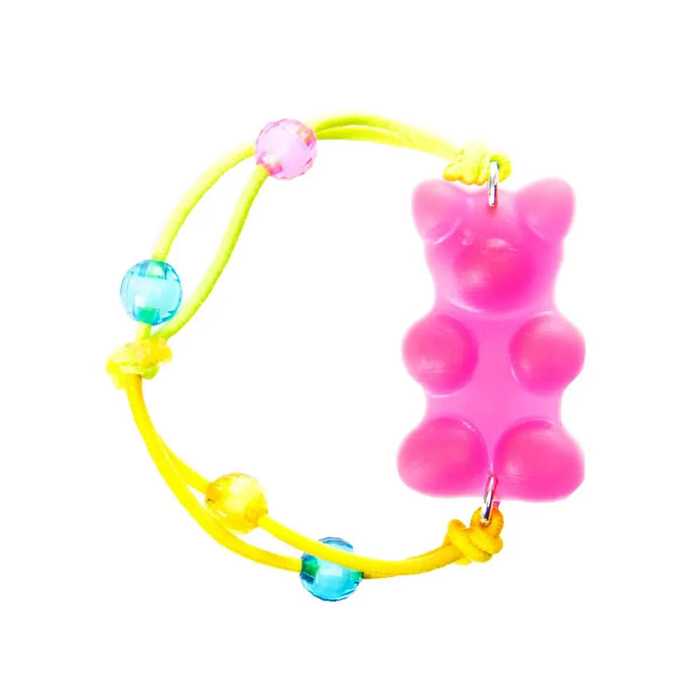 Giant Gummy Bear Elastic Bracelet - Pink