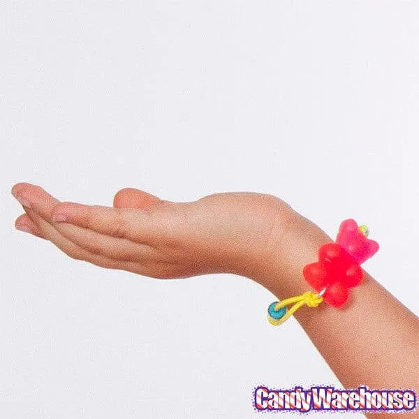 Giant Gummy Bear Elastic Bracelet - Pink