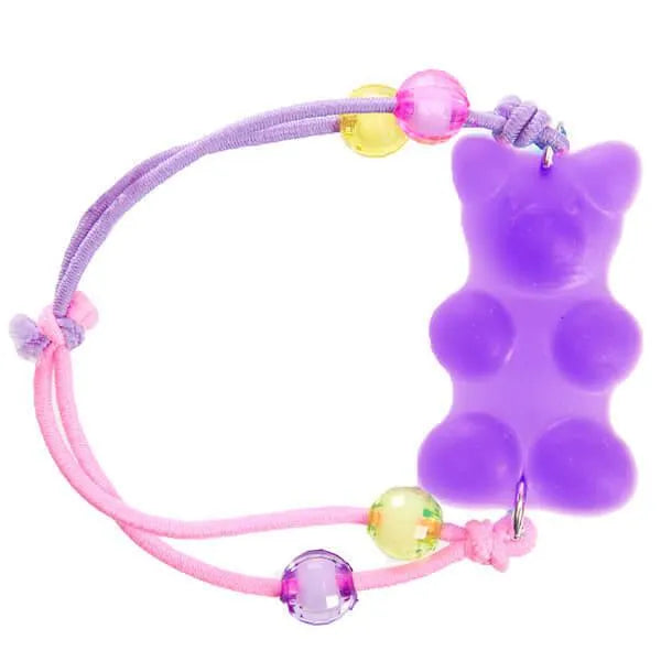 Giant Gummy Bear Elastic Bracelet - Purple