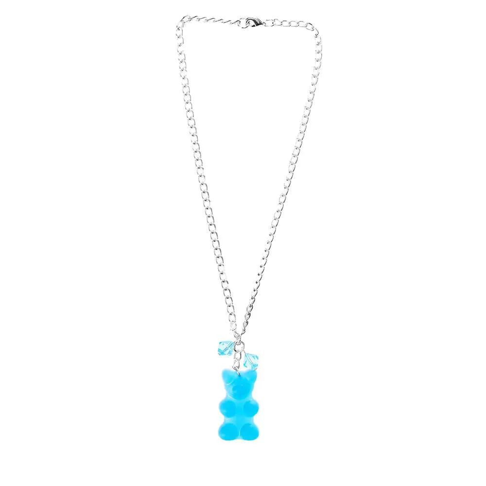 Giant Gummy Bear Necklace - Blue