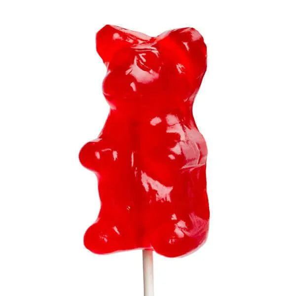 Giant Gummy Bear on a Stick - Cherry