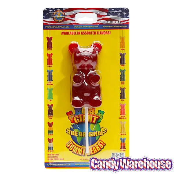 Giant Gummy Bear on a Stick - Cherry