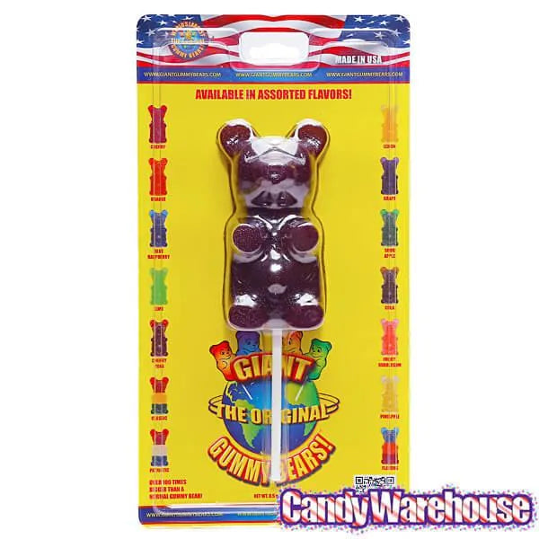 Giant Gummy Bear on a Stick - Grape