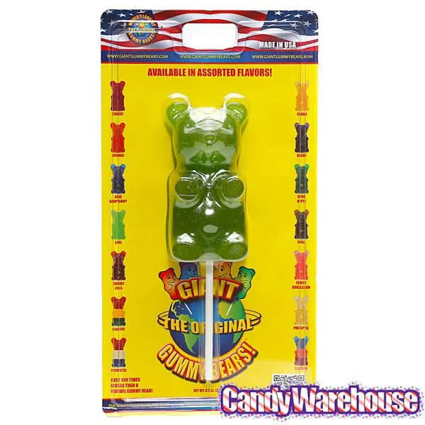 Giant Gummy Bear on a Stick - Lime