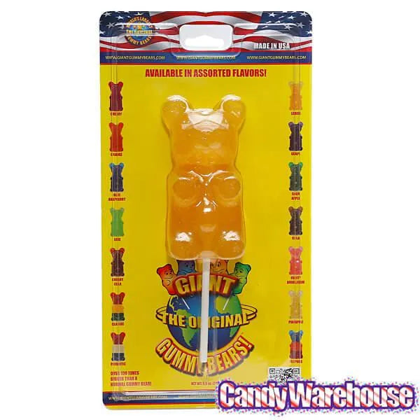 Giant Gummy Bear on a Stick - Pineapple