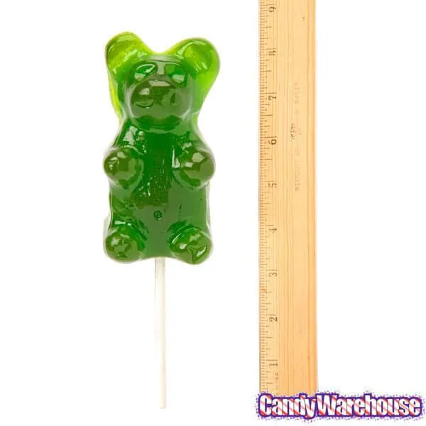 Giant Gummy Bear on a Stick - Sour Apple