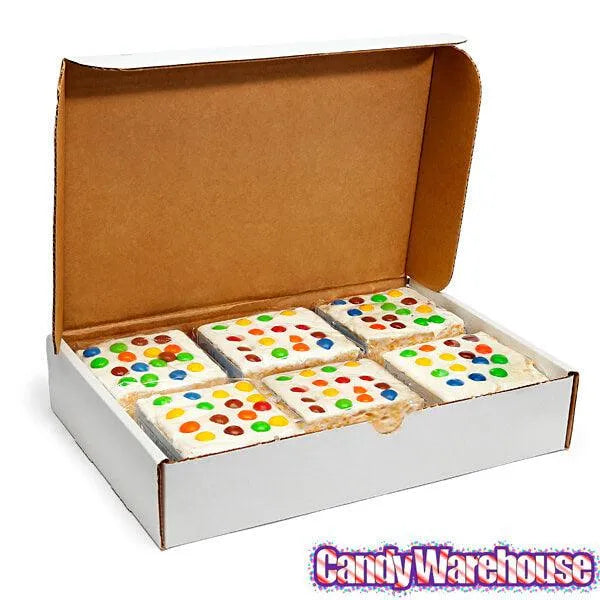 Giant Rice Crispy Treats - Chocolate Candy Buttons: 6-Piece Box