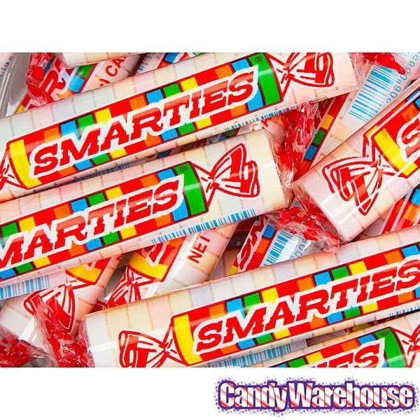 Giant Smarties Candy Rolls: 36-Piece Box