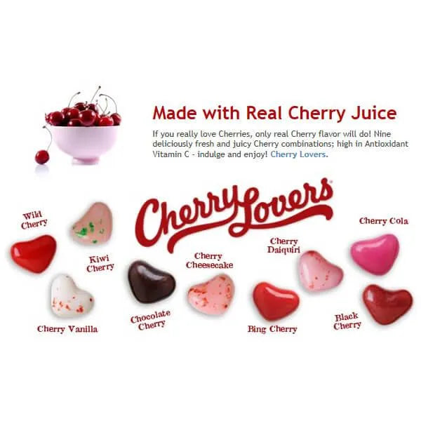 Gimbal's Cherry Lovers Candy Hearts: 7-Ounce Bag