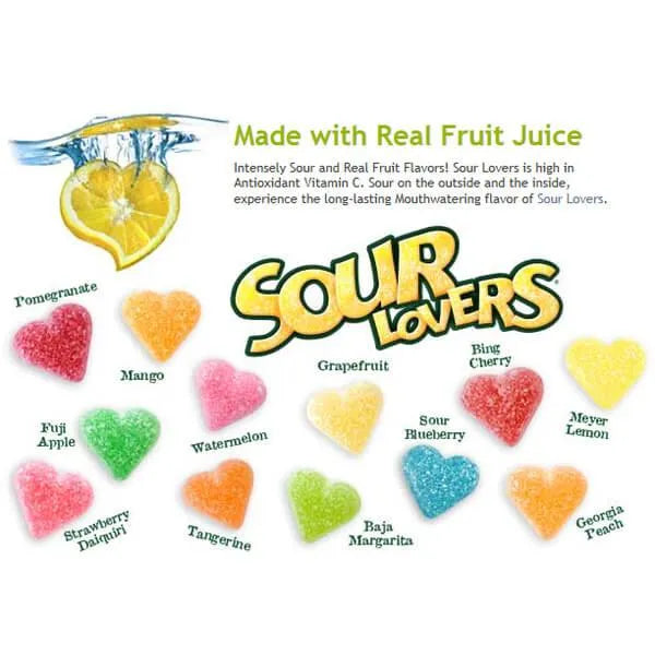 Gimbal's Sour Lovers Gummy Hearts: 5LB Bag