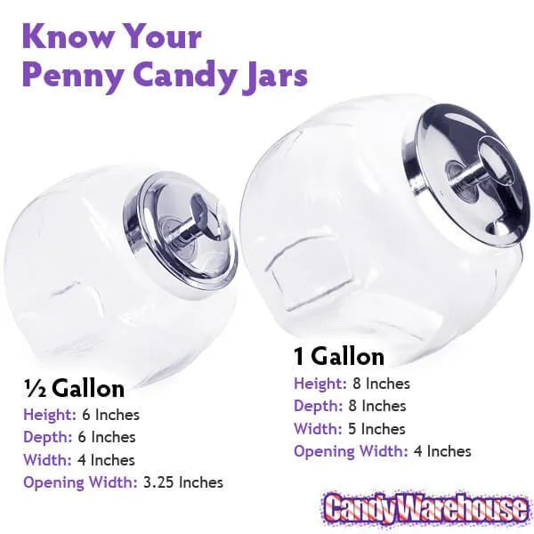 Glass 1/2-Gallon Penny Candy Jar with Chrome Lid