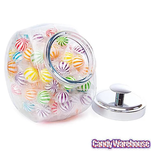 Glass 1/2-Gallon Penny Candy Jar with Chrome Lid