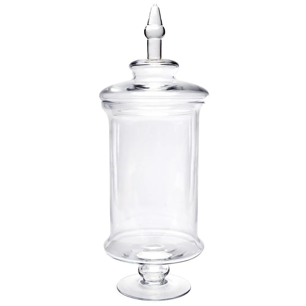 Glass Candy Jar with Lid - Cylindrical: 21-Inch