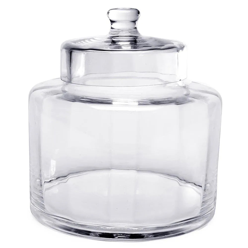 Glass Candy Jar with Lid - Optic: 8-Inch