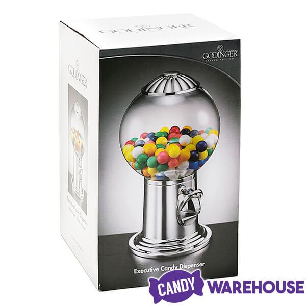 Glass Globe Gumball Machine and Candy Dispenser with Silver Top