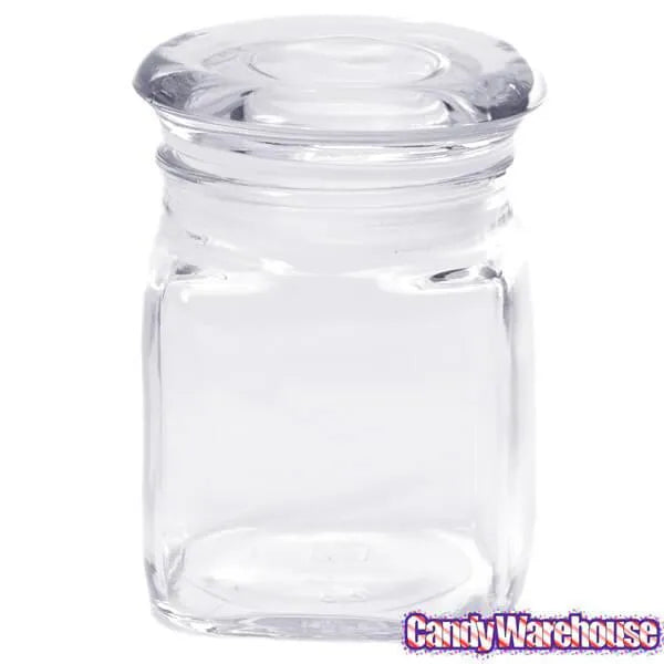 Glass Mini Square 4-Ounce Candy Jar with Lid