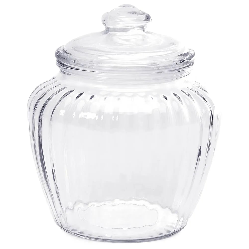 Glass Optic 40-Ounce Candy Jar with Glass Lid