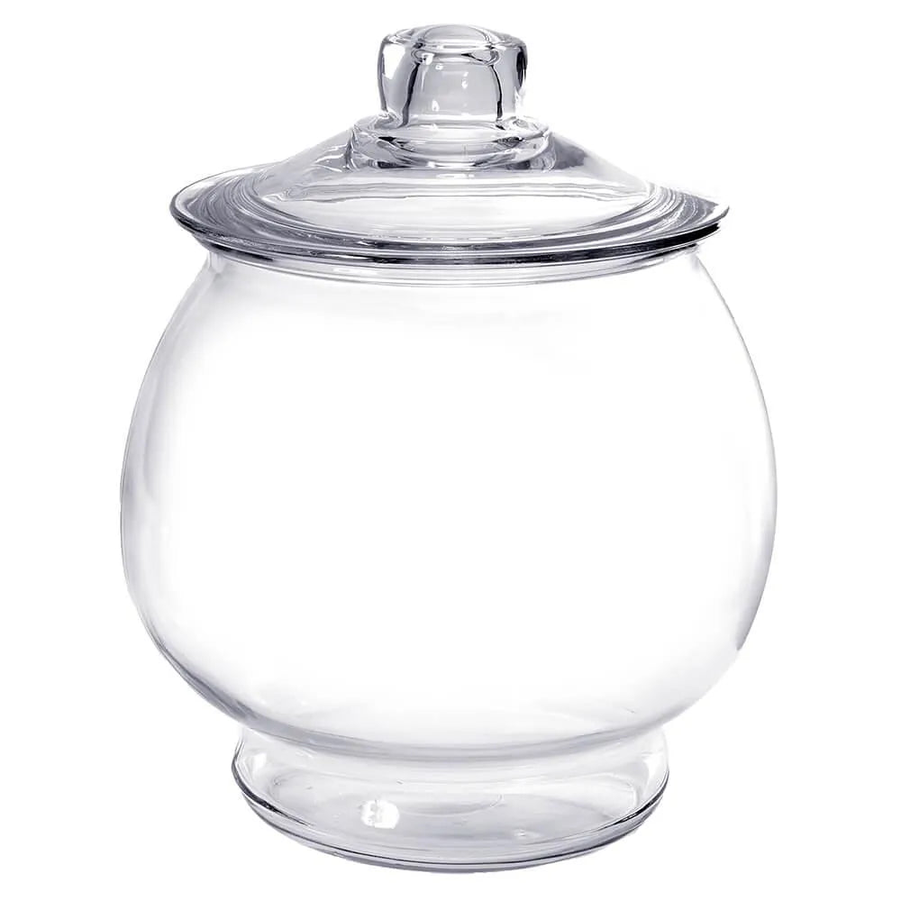 Glass Round 1-Gallon Candy Jar with Glass Lid