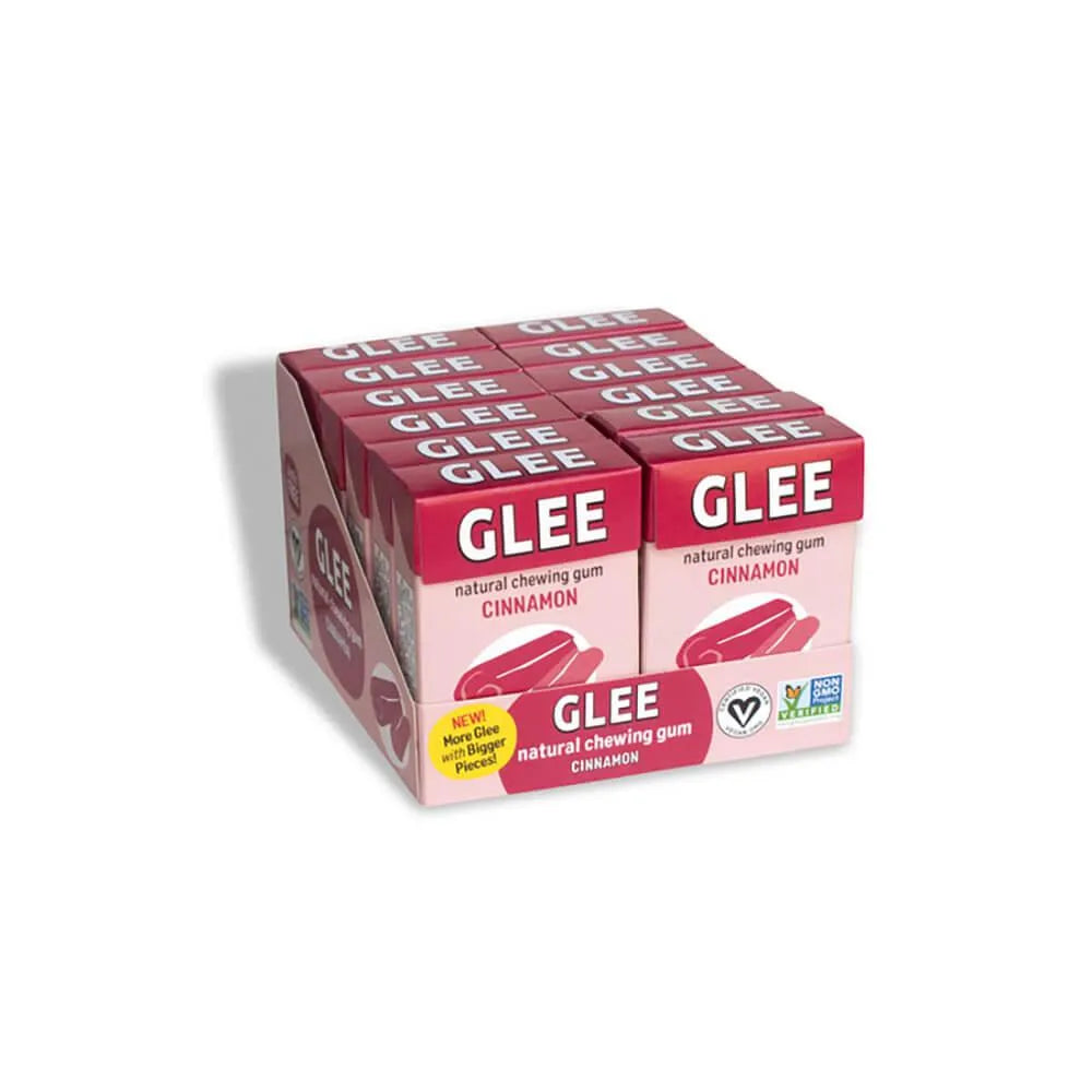 Glee All Natural Cinnamon Gum Packs: 12-Piece Box