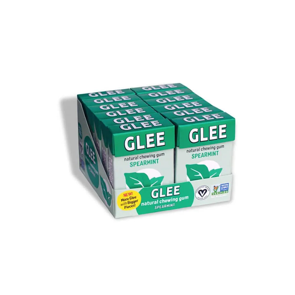 Glee All Natural Spearmint Gum Packs: 12-Piece Box