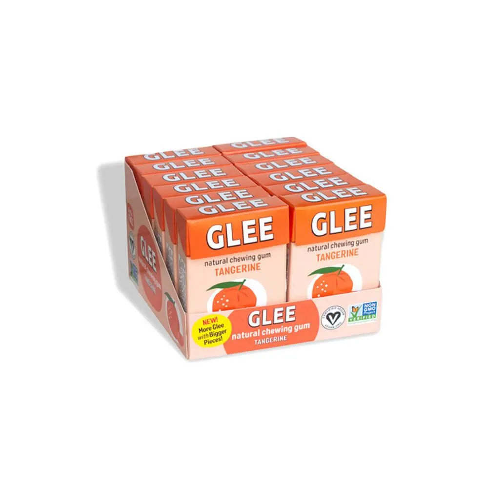 Glee All Natural Tangerine Gum Packs: 12-Piece Box