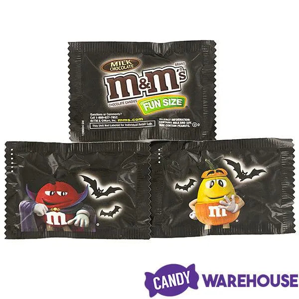 Glow in the Dark Halloween M&M's Candy Fun Size Packs: 15-Ounce Bag