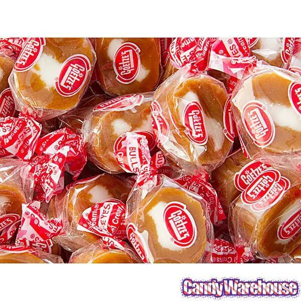 Goetze's Caramel Creams Bulls Eyes Candy: 3LB Box