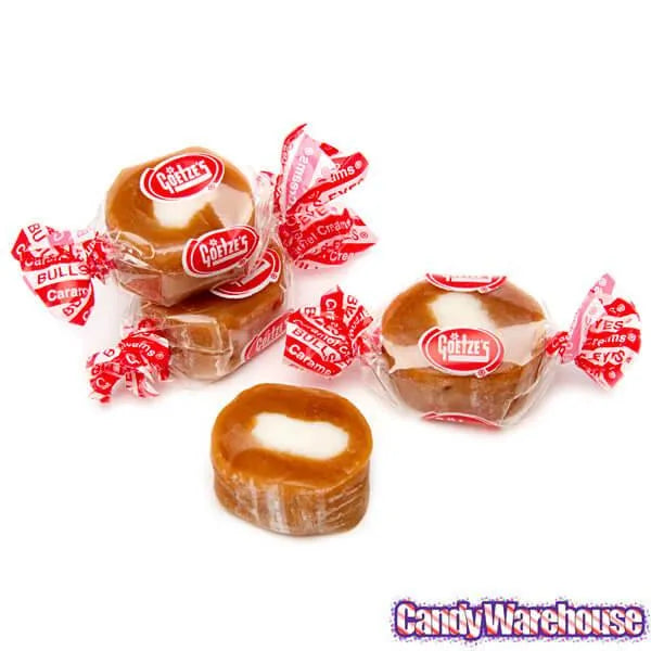 Goetze's Caramel Creams Bulls Eyes Candy: 3LB Box