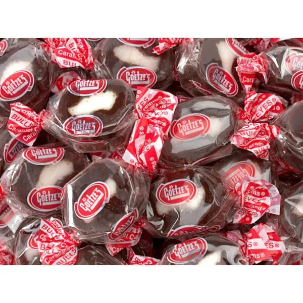 Goetze's Caramel Creams Bulls Eyes Candy - Chocolate: 5LB Bag