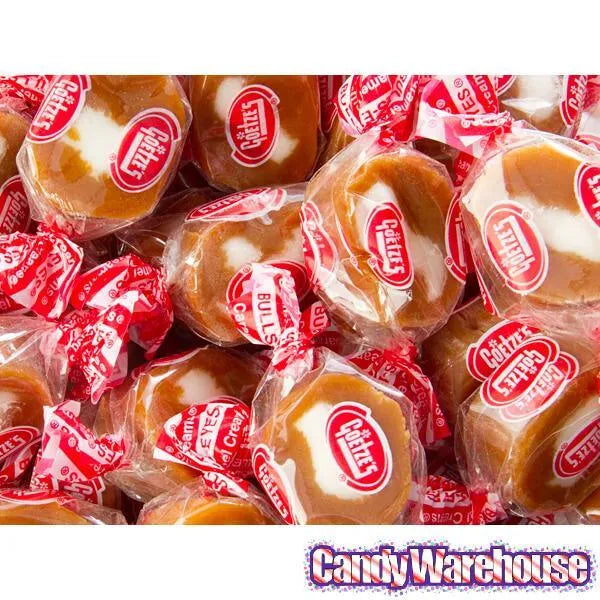 Goetze's Caramel Creams Bulls Eyes Candy: 10LB Bag