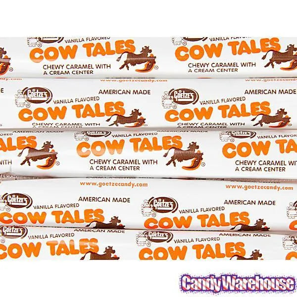 Goetze's Cow Tales Caramel & Cream Sticks King Size Packs: 20-Piece Box