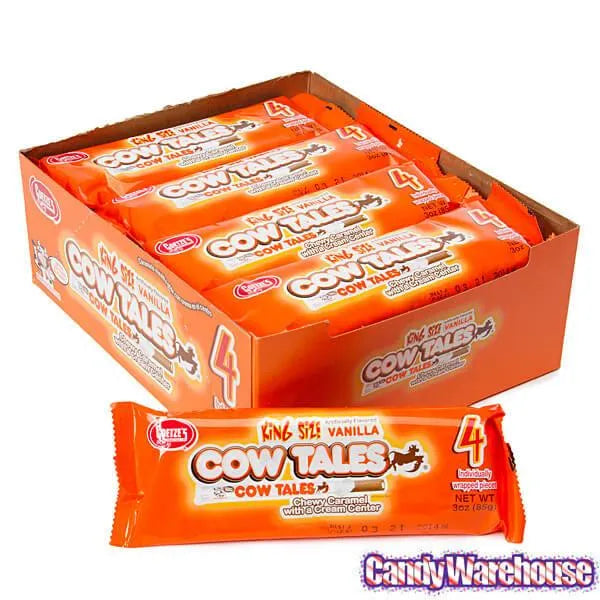 Goetze's Cow Tales Caramel & Cream Sticks King Size Packs: 20-Piece Box