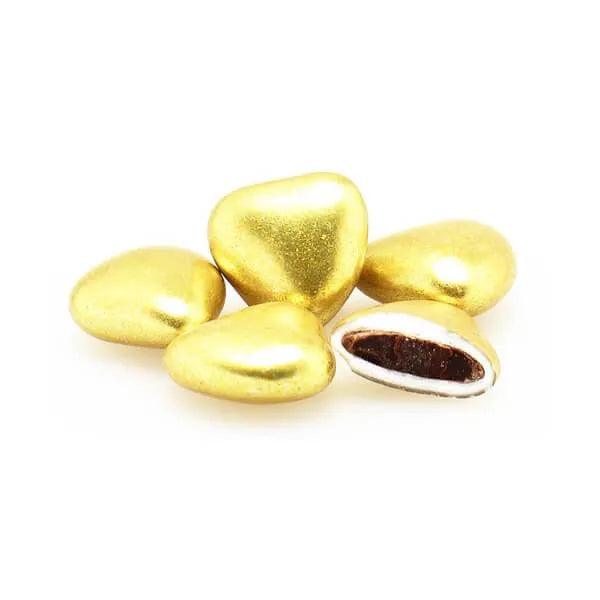 Gold Amorini Chocolate Hearts: 1LB Bag