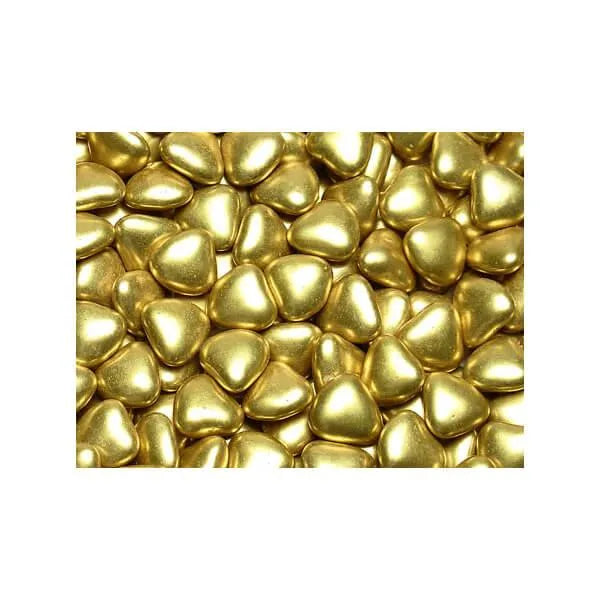 Gold Amorini Chocolate Hearts: 1LB Bag