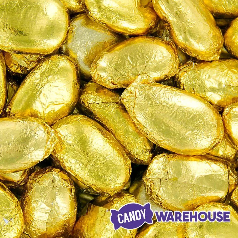 Gold Foil Wrapped Jordan Almonds Candy: 1LB Bag