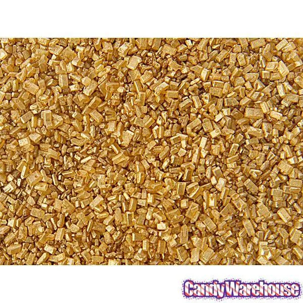 Gold Pearlized Sugar Crystals: 5.25-Ounce Dispenser